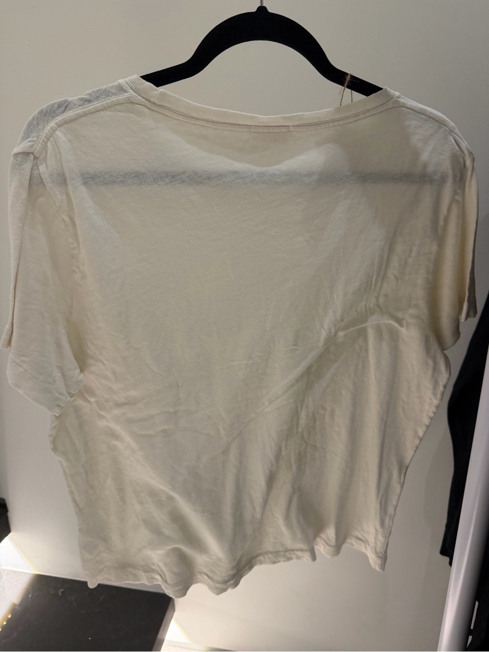 Re/Done Cream Graphic Tee with Black Comic Print - Picture 3 of 3